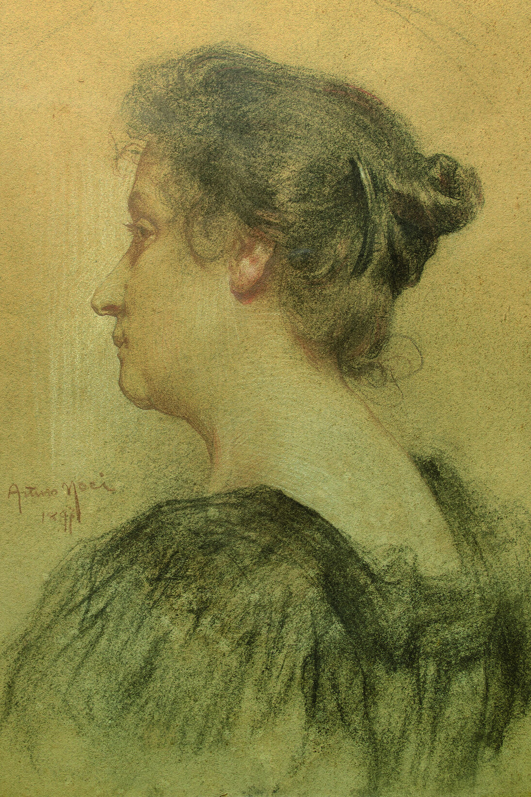 Arturo Noci, Ritratto della madre, 1897
Sanguigna e carboncino su carta, 43 x 29,5 cm, Collezione privata
