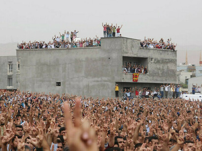 A mass demonstration in Bakur, Northern Kurdistan (occupied by Turkey) @ Firat News Agency