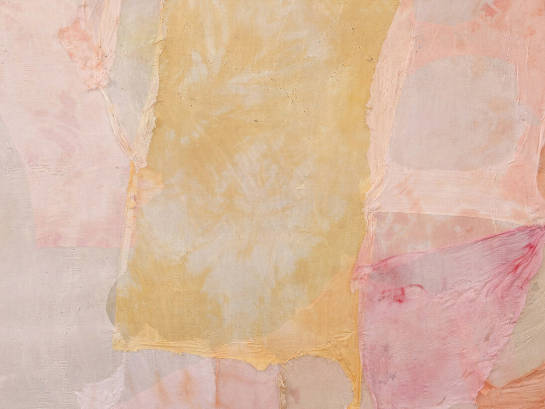 Arashi Inverted, Detail, 2014, Hand-dyed silk, 45 x 36 in. 

