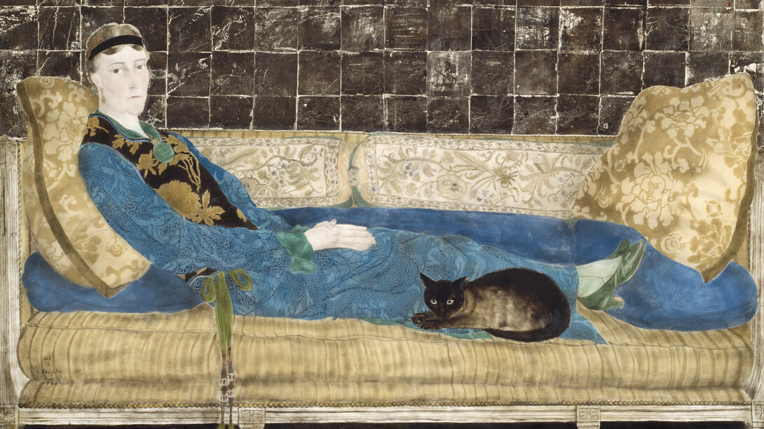 Léonard Foujita, “Portrait of Emily Crane Chadbourne” (1922, oil, silver foil, gold powder on canvas © The Art Institute of Chicago/Art Resource, NY © Fondation Foujita/ADAGP, Paris & JASPAR, Tokyo, 2017 