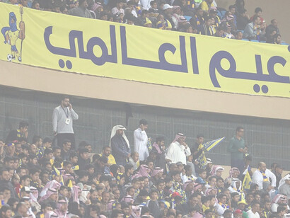 Tifosi allo stadio di Al-Nassr, Arabia Saudita