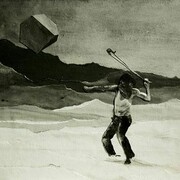 Andrea Mastrovito, Melancholia III, 2013, Acrilico e collage su tavola, Cm 20 x 30, 
Courtesy Galleria Giuseppe Pero, Milano e Galerie Guy Bärtschi, Genève