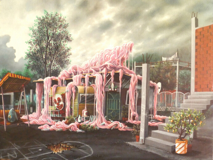 Nicola Caredda, Senza Titolo,40 x 50 cm, 2014, acrilico su tela