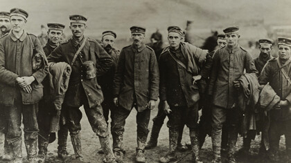 Prisioneros de guerra alemanes durante la Primera Guerra Mundial