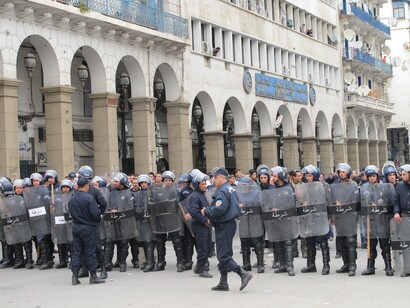 La policía argelina en formación