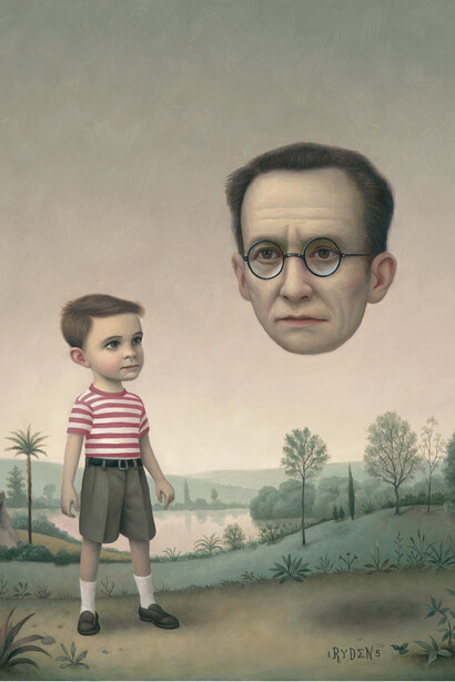 Mark Ryden, Quantum Entanglement, 2015, oil, on panel, 14 x 11 inches, 35.6 x 27.9 cm, detail