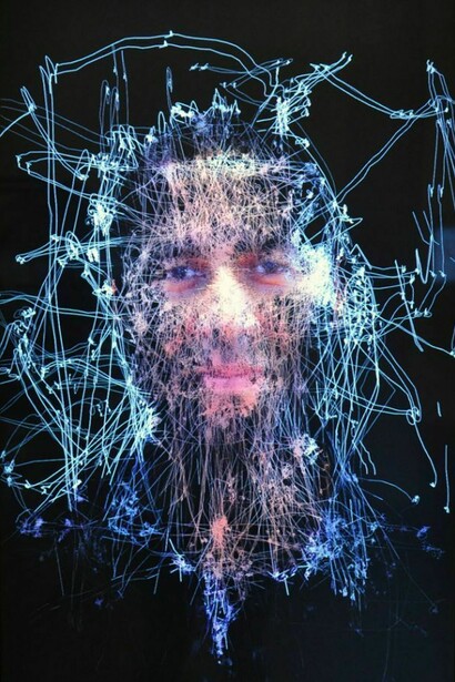 Mariano Sardón, 200 Gazes looking around them - A, 2012, digital video, 47 inch screen, Edition of 3