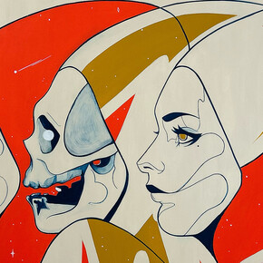 Raymond Argumedo, Sky deities II (detail), 2025. Courtesy of Thinkspace Projects