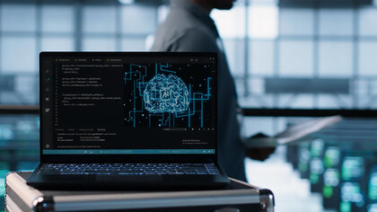 A notebook used by AI and IT experts, showcasing brain-inspired technology and artificial neurons in neuromorphic computing