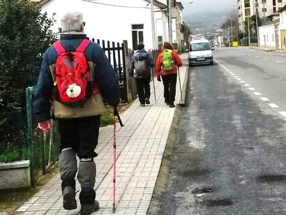 Peregrinos en el Camiño de Inverno