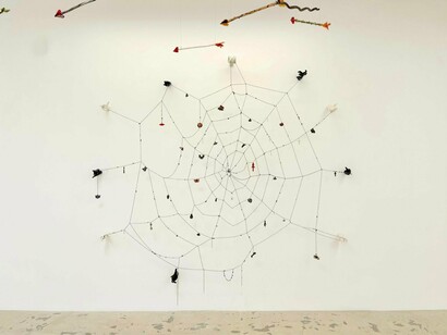 Alejandro García Contreras, Un río abrazando una montaña, exhibition view. Courtesy of Anat Ebgi