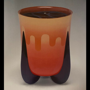 Murayama Hisashi, Japanese, dates unknown, “Eternity” Vase Japan, 1940, lacquer with copper insert 24.4x19.7 cm, private collection. Courtesy of The Ringling 