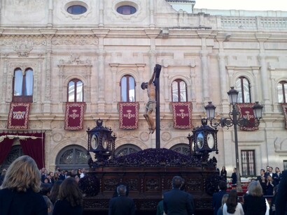 La Hermandad de los Negritos es una de las cofradías más antiguas y emblemáticas de Sevilla fue fundada en 1393. Cristo de la Fundación. Hermandad de los Negritos. Sevilla, Andalucía, España