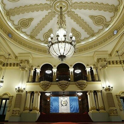 Salón de recepciones del Palacio Nacional de la Cultura, ciudad de Guatemala, Guatemala