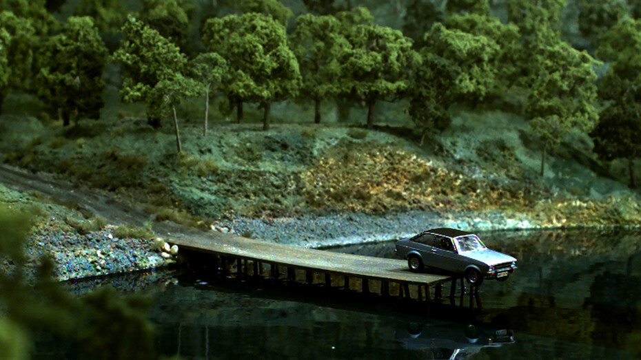 John Wood and Paul Harrison, Car/Lake, 2014, Single channel HD video [still], Courtesy of Carroll / Fletcher, Copyright © the Artists