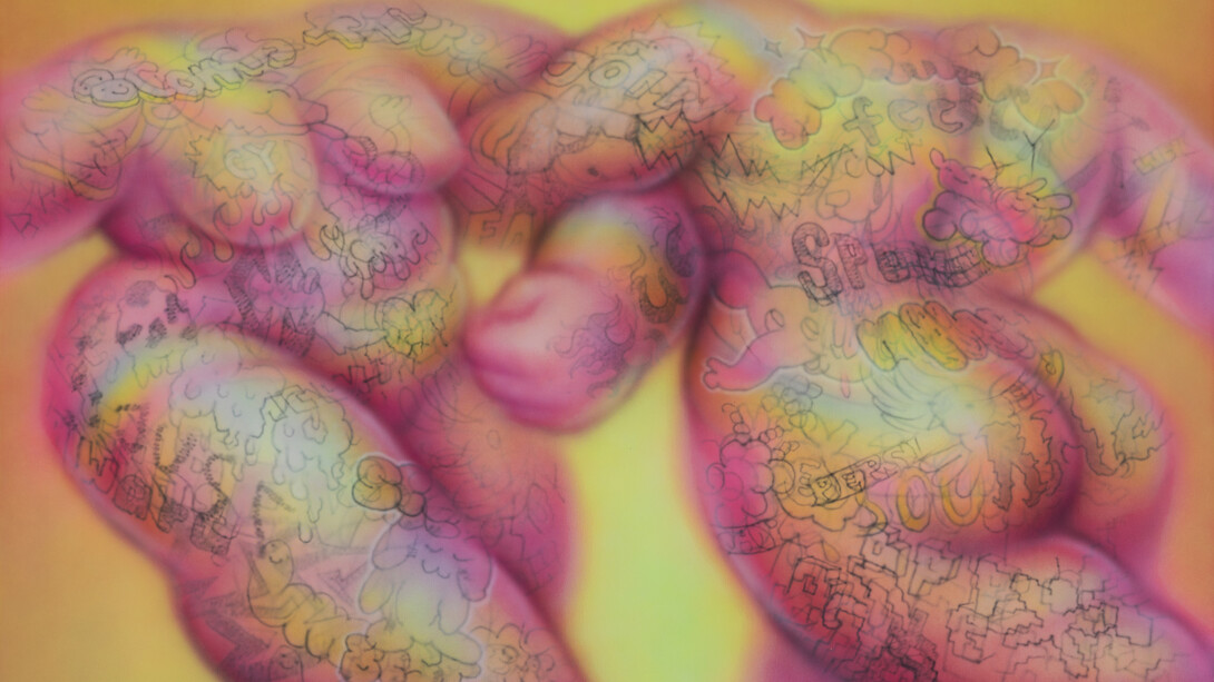 Magda Kirk, Forward, acrylic on canvas, 150x250 cm. Courtesy of the artist and GR Gallery, New York