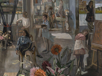 Vera Iliatova, Young women in waiting, before (detail). Courtesy of the artist and Nathalie Karg Gallery
