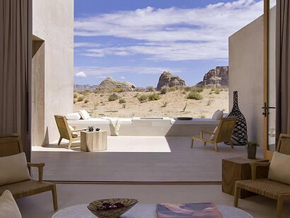 Breathtaking Arizona views from L'Auberge de Sedona hotel, tthe USA