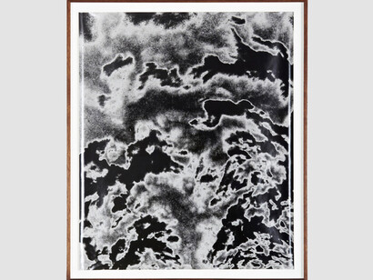 Lisa Oppenheim, Burning of the Imperial Refinery Oil City PA, 1876/2012 (Version III), 2012, Unique black and white photograph
24 x 20 in. (60.96 x 50.8 cm)Copyright the artist. Courtesy The Approach, London.
Photo: FXP photography.