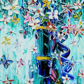 Seok-Yong Kim, Phoenix Green. Courtesy of Kate Oh Gallery