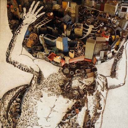 Atlas (2007), obra colaborativa do artista brasileiro Vik Muniz com os trabalhadores do aterro sanitário Jardim Gramacho, na baixada do Rio de Janeiro