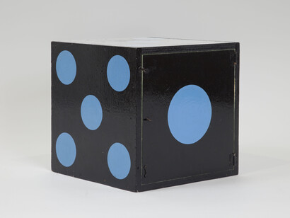 Tetsumi Kudo, Your Portrait (exterior) 1966, Painted wood and pegboard case, cotton, plastic, polyester, resin, paint 30 x 30 x 30 cm / 11 3/4 x 11 3/4 x 11 3/4 in. Photo Jessica Eckert © Estate of Tetsumi Kudo, ADAGP, Paris, ARS, New York and DACS, London 2015, Hiroko Kudo. Courtesy Hauser & Wirth and Andrea Rosen Gallery
