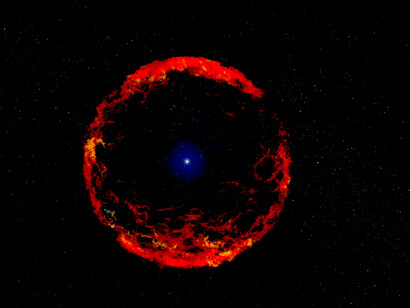 Recreación artística de una supernova 