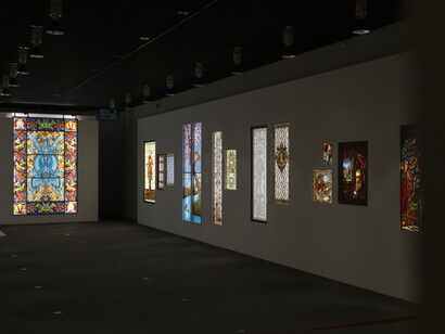 Various artists, Post tenebras lux, exhibition view. Courtesy of Musée Ariana. Photo by Boris Dunand, Musée Ariana