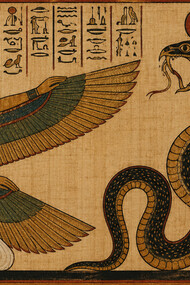 Ricostruzione tramite intelligenza artificiale dello scontro tra Maat e Apophis