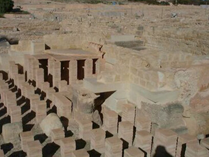 Termas del conjunto arqueológico del Tossal de Manises, antigua ciudad ibero-cartaginesa-romana de Akra-Leuka o Lucentum, en Alicante, España