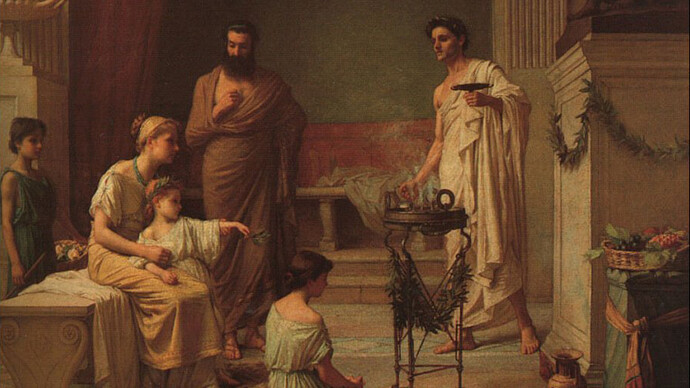 John William Waterhouse, Bambino malato al tempio di Esculapio, 1877