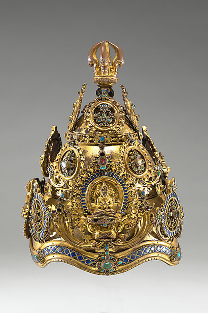Crowns of the Vajra Masters. Courtesy of MET