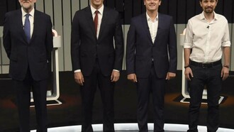 Mariano Rajoy (PP), Pedro Sánchez (PSOE), Albert Rivera (Ciudadanos) y Pablo Iglesias (Unidos Podemos)