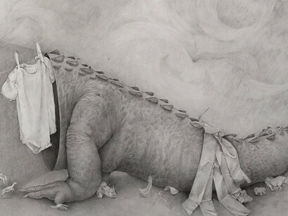 Adonna Khare, Alligator Clothesline, 2016. Courtesy of Hollis Taggart Galleries