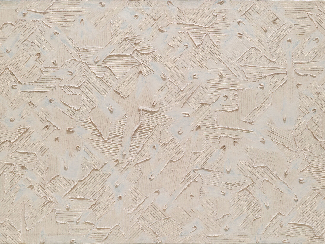 Park Seo-Bo, Ecriture No. 920215, 1992, Technique mixte avec papier coréen Hanji sur toile, 70,5 x 102,5 cm / 27 1/2 x 40 1/5 inches, Courtesy Galerie Perrotin