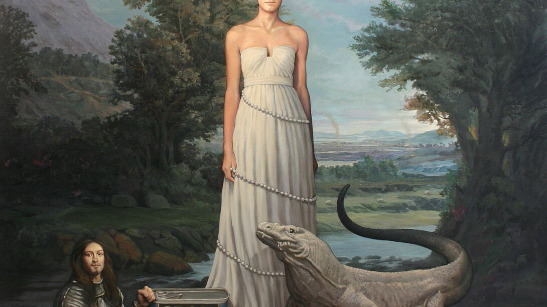 Alan Macdonald, Spam Dragon, 2013. Oil on linen, h. 190 x w. 214 cm, © Alan Macdonald