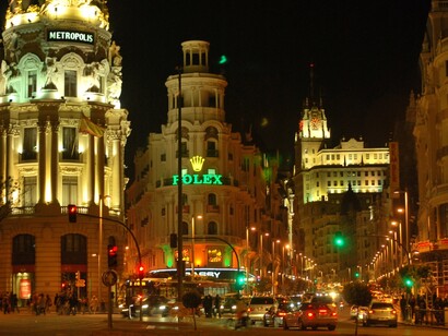Madrid. Vida nocturna de la Gran Vía
