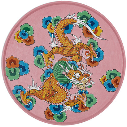 Sunhee Yang, Five-colored Yellow dragon- small. Courtesy of the Kate Oh Gallery