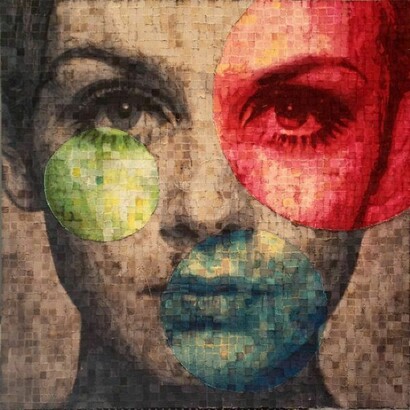 Palma Arte, Gian Piero Gasparini, Twiggy, cotone su tavola, pezzo unico, 130 x 130 cm, Credits: Gian Piero Gasparini