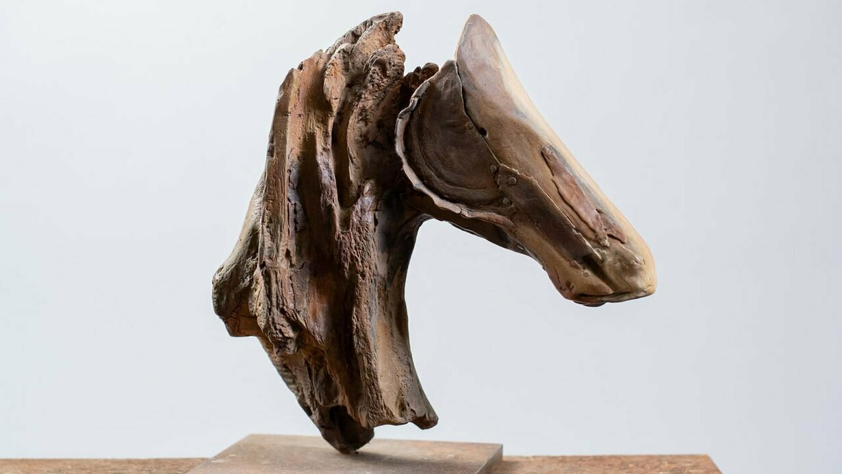 Alexandra Athanassiades, Helen's Horse (detail), 1998, bronze, 8 ¼ x 8 ¼ x 5 in. Courtesy of the artist and Kathryn Markel Fine Arts