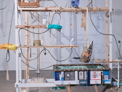 Kara Chin, Sentinent Mecha Furniture, 2020. Installation view. Baltic39, Newcastle, UK. Photography: Colin Davison.