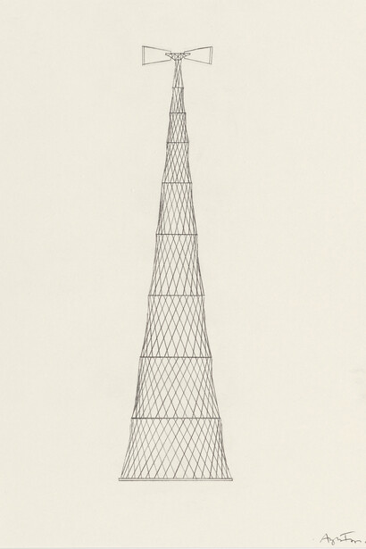 Ângela Ferreira, Study for Talk Tower for Ingrid Jonker III, 2012, Graphite on paper, 28 x 21 cm. © the artist, Courtesy of Marlborough Contemporary. Photo: Cuming Prudence