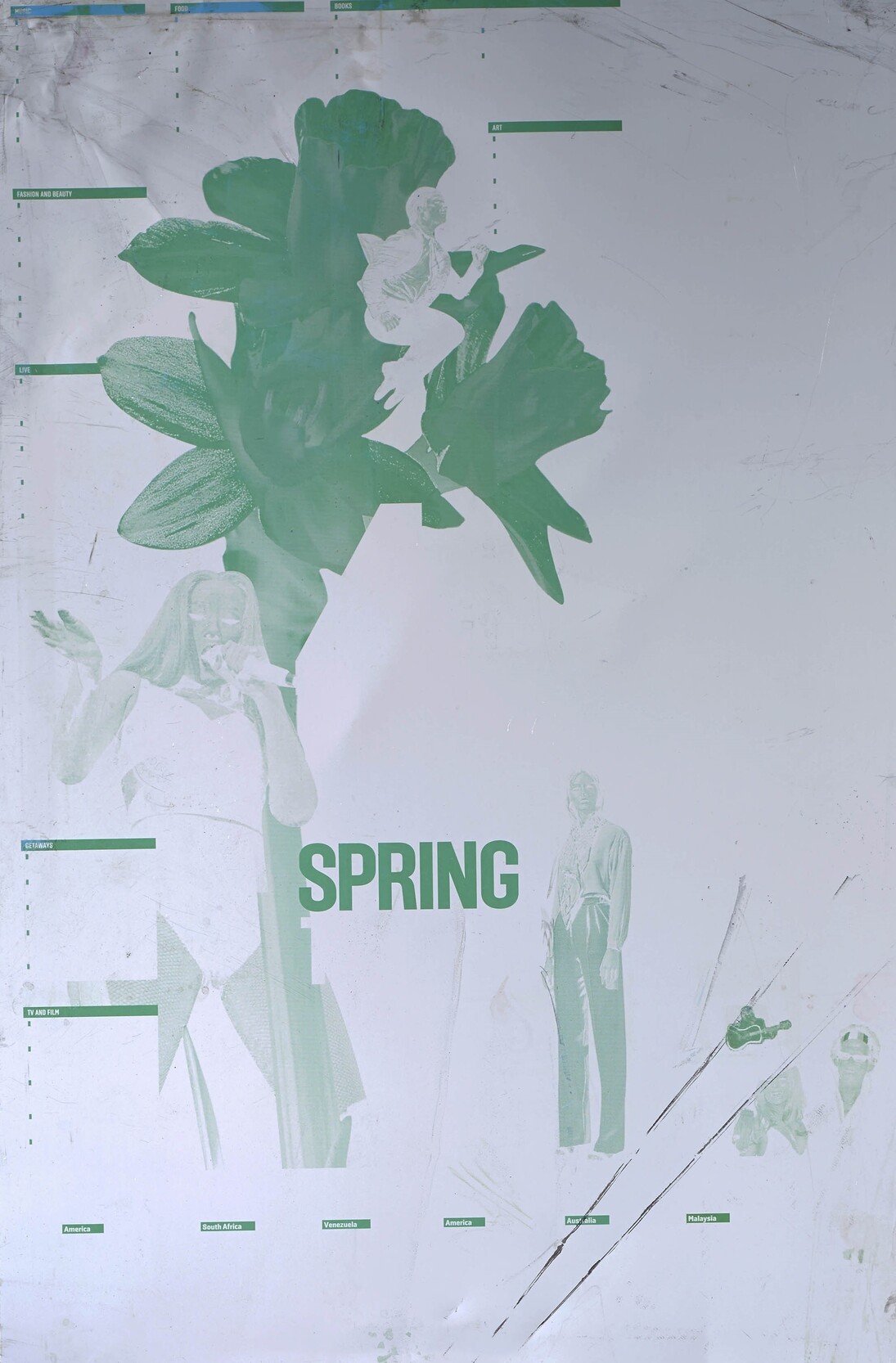 Eloise Hawser, Spring, 14/03/14, 2014, Found lithographic plate, framed © the artist
