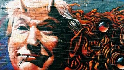 A mural with its demonic imagery captures the essence of Trump's "revenge tour," and his return to power as a descent into chaos and authoritarianism