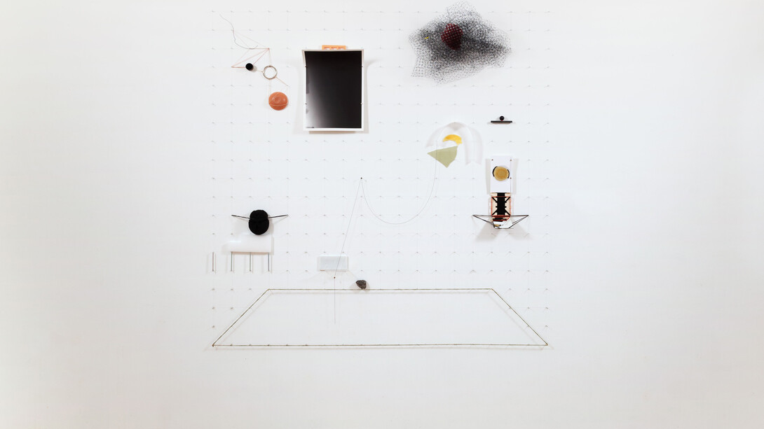 Irmak Canevi, If Burkhard Heim Suspects That One Shouldn’t Fly But Fall, He May Prove Right, 2015,
Mixed media, 72 x 72 in.
