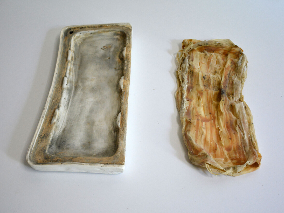 toilet tank cover, latex and plaster, 2015