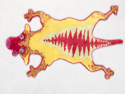 The Haas Brothers 'Taz-Been' thylacine carpet in wool. Designed by The Haas Brothers, USA, and produced in India in collaboration with Amini, 2017. Edition of 12 plus plus 3 APs. #1.
50" (L) x 29.5" (W) 127cm (L) x 74.9cm (W) RU94