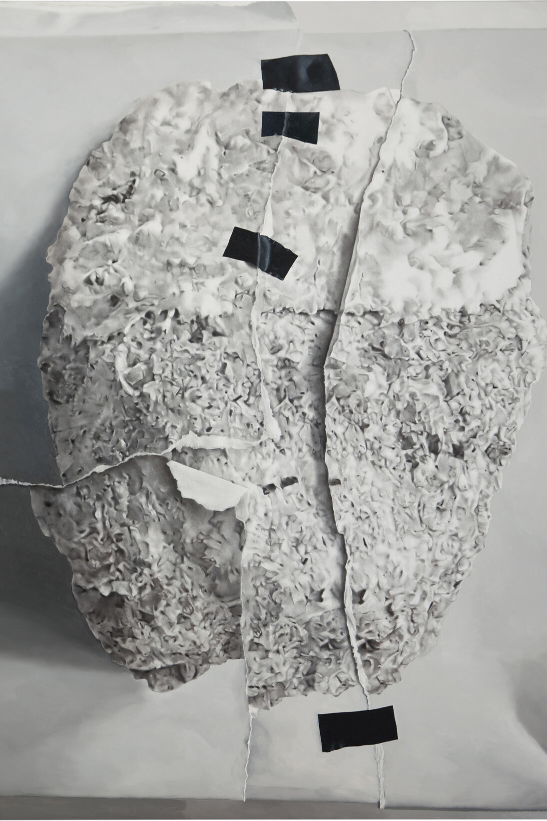 José Santos III (b.1970), Paperweight2, 2014, Mixed media on canvas, 198.12 x 167.64 cm, 78 x 66 inches