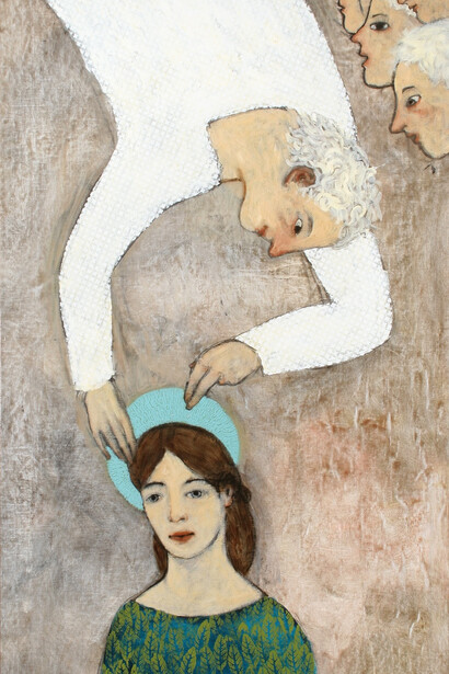 Brian Kershisnik, Halo repair, 2006. Courtesy of the Amanda and Harris Simmons and BYU Museum of Art