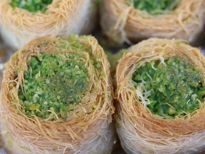 Baklava in the Mahane Yehuda market, photo by Carrie Hart